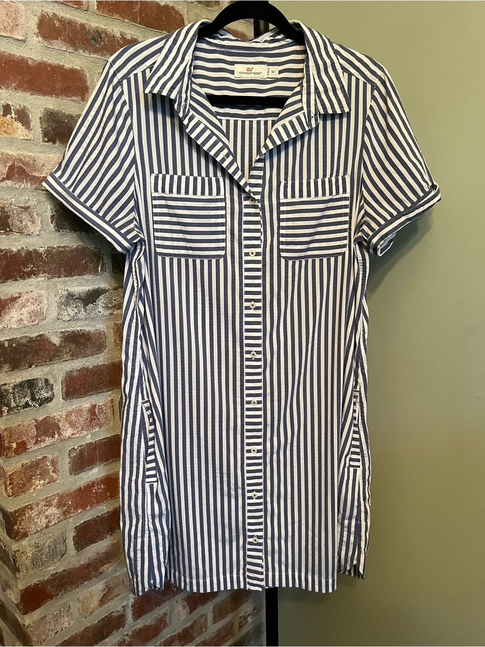 Vineyard Vines Margo Striped Shirt Dress | size 14